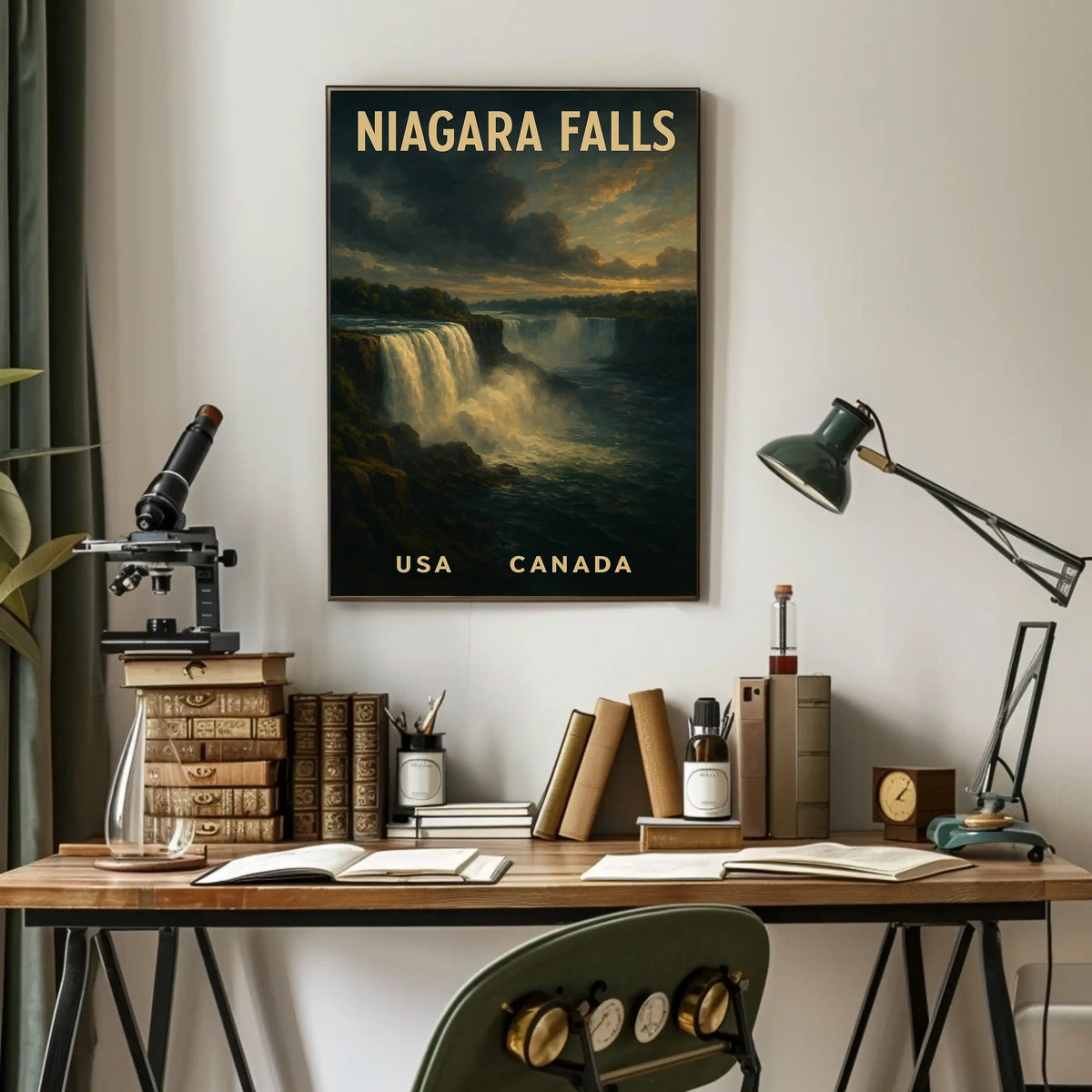 Niagara Falls Vintage Landscape Travel Collector Poster