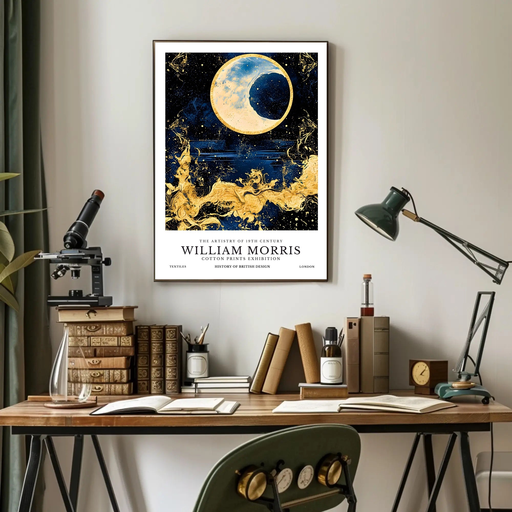 William Morris Cotton Prints Exhibition Poster