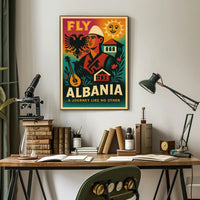 Travel Albania Vintage Poster Cultural Journey Awaits PosterGoat