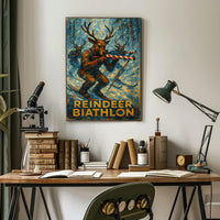 Reindeer Biathlon Poster