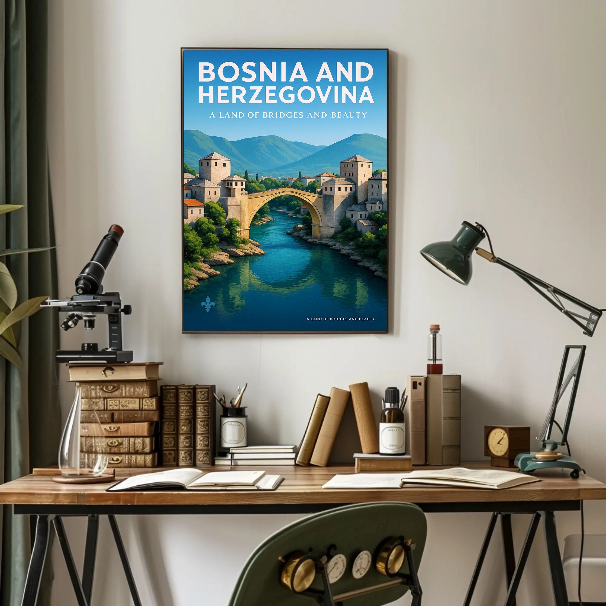 Bosnia and Herzegovina A Land of Bridges and Beauty Poster PosterGoat