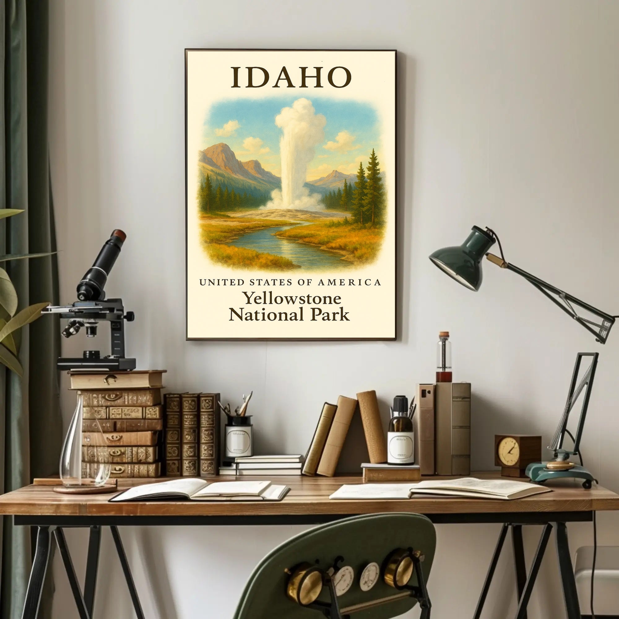 Yellowstone National Park Scenic Poster Idaho Print