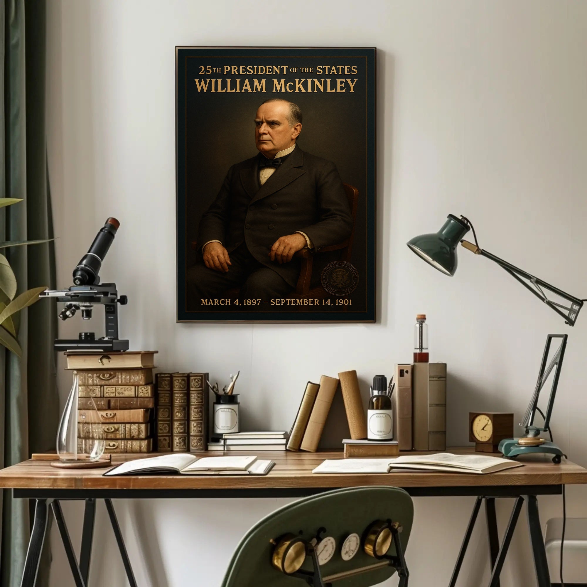 William McKinley Historical Portrait Presidential Poster PosterGoat