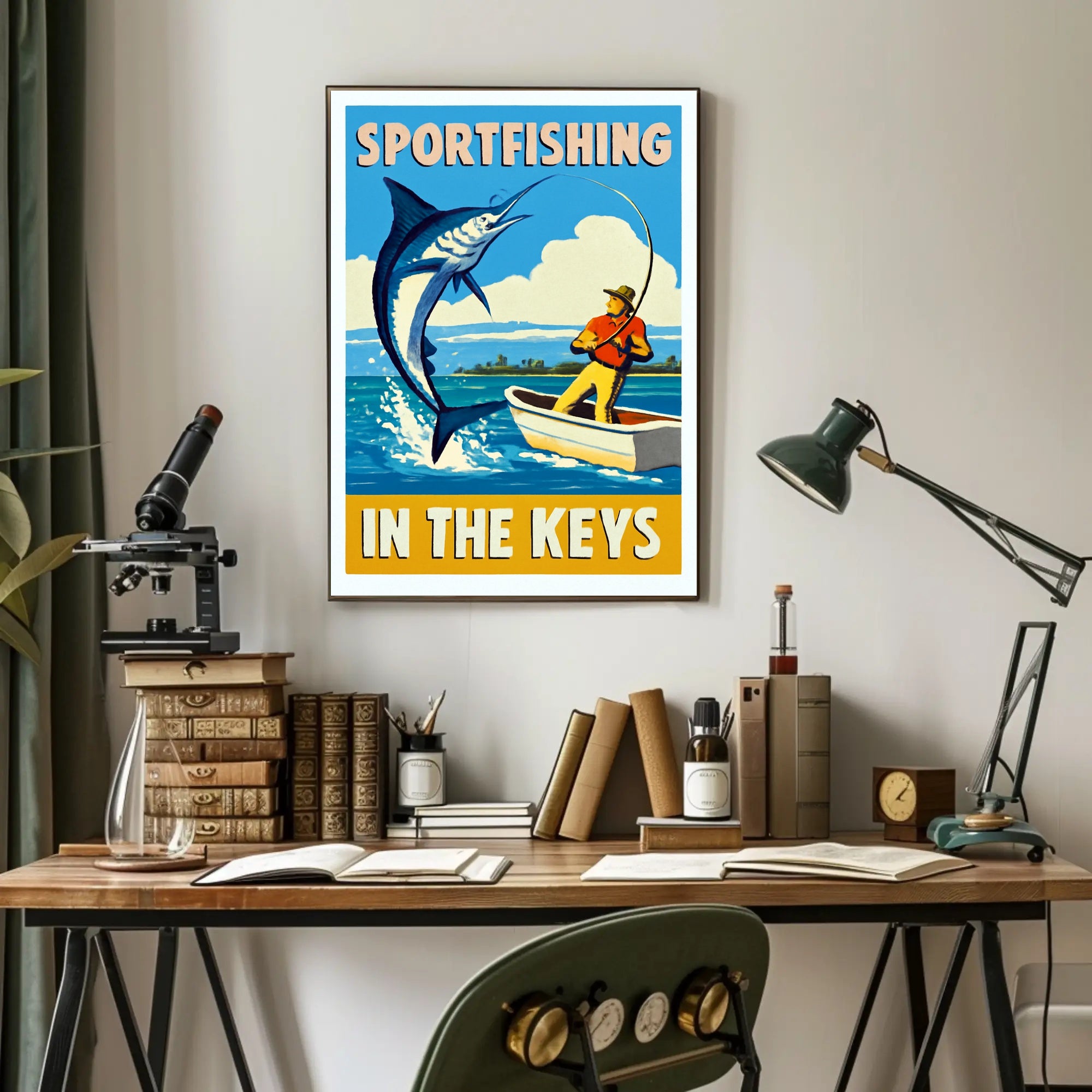 Sportfishing in the Keys Poster PosterGoat