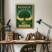 Raleigh City of Oaks Urban or Cityscape Poster