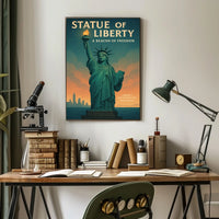 Statue Of Liberty Cultural Heritage Poster Vintage Wall Art