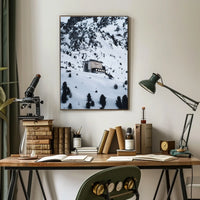 Weisshorn Alpine Serenity: Snowy Mountain Landscape Poster