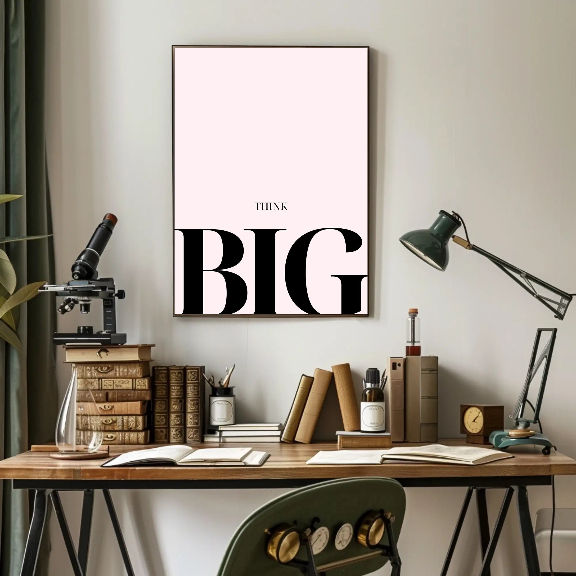 THINK BIG Minimalist Motivational or Quote Poster PosterGoat