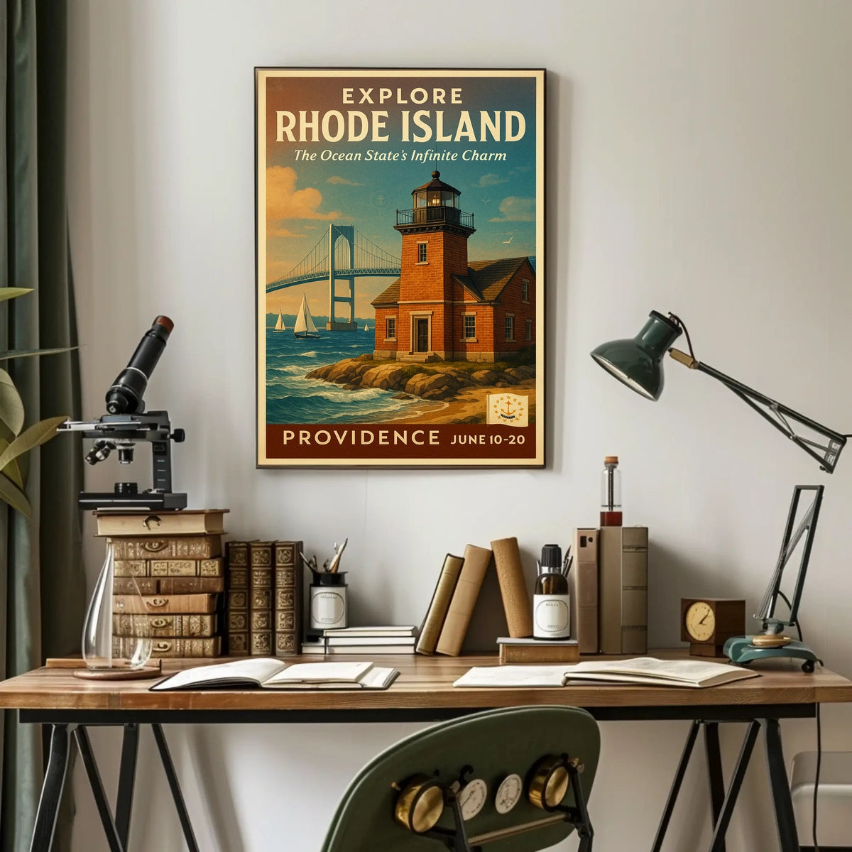 Explore Rhode Island The Ocean State Poster