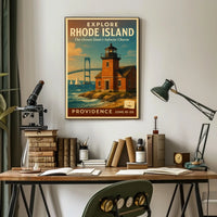 Explore Rhode Island The Ocean State Poster