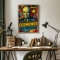 Dwight D. Eisenhower 34th President of the United States Graffiti Pop Art Poster