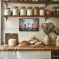 Futuristic Landscape Art Print: Surreal Sci-Fi Poster