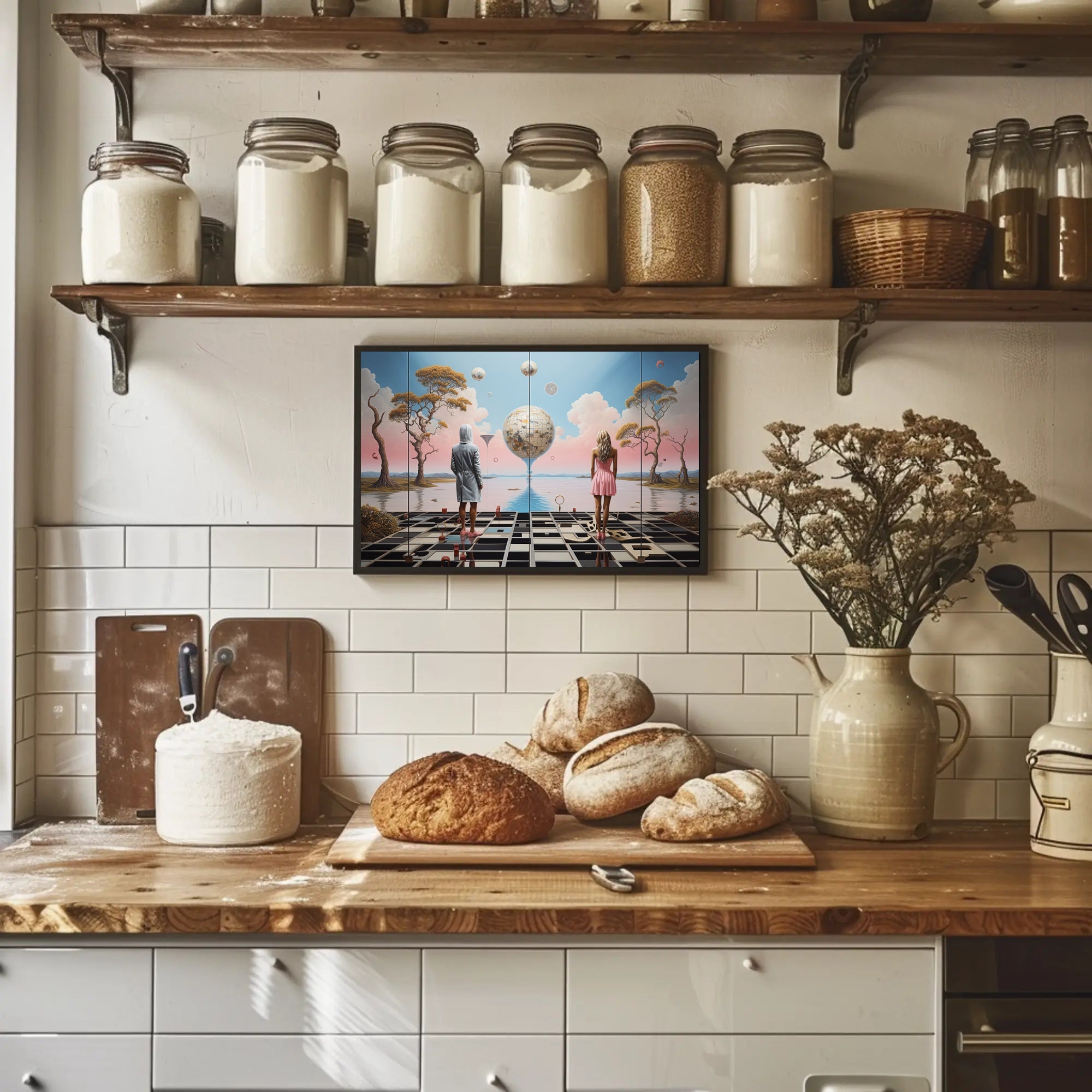 Futuristic Landscape Art Print: Surreal Sci-Fi Poster