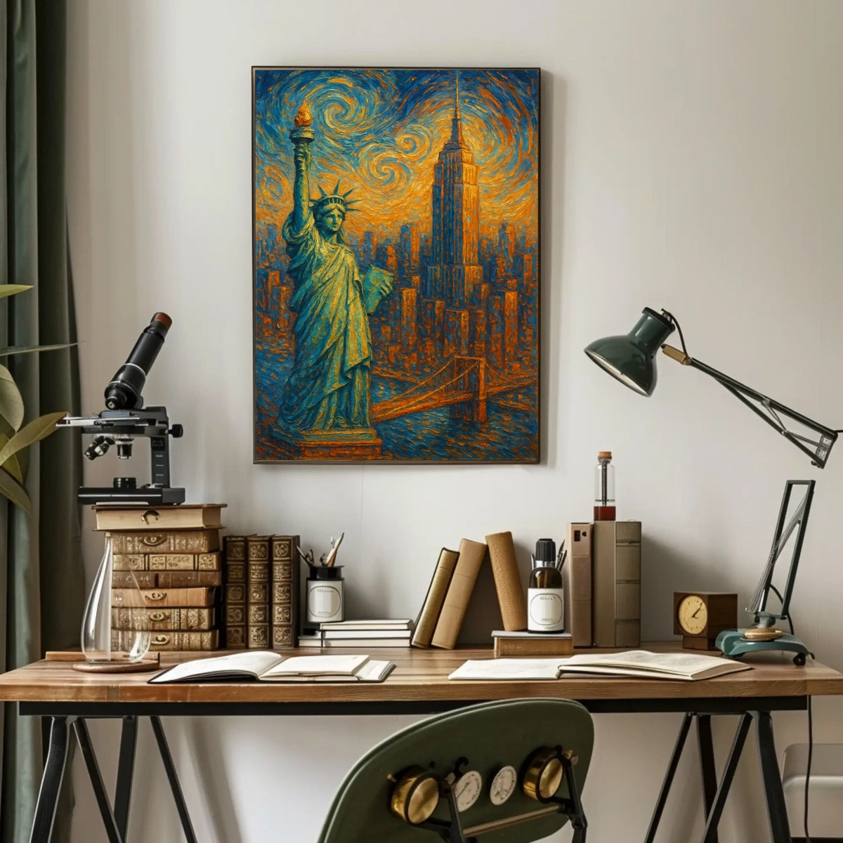 Starry Night Over New York Poster Timeless Urban Home Decor