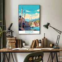 Vibrant Adana Cityscape Poster: A Modern Architectural Scene