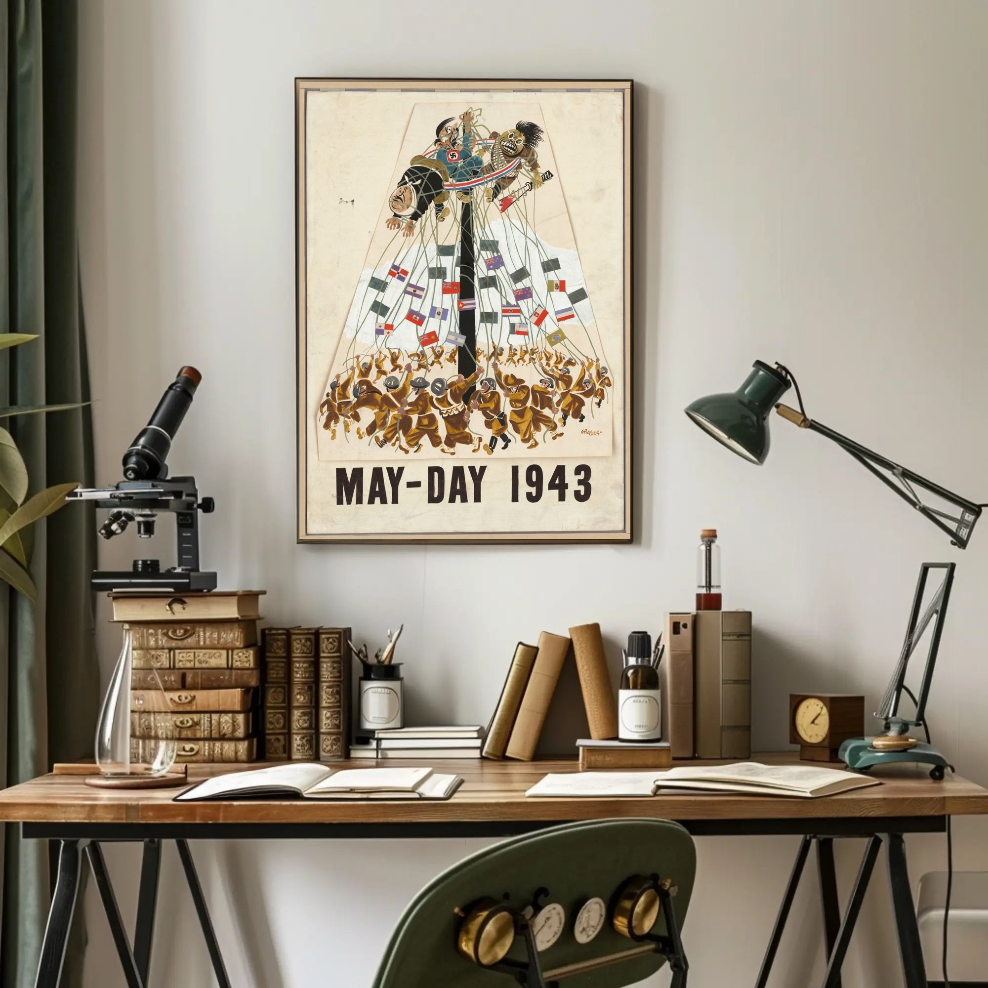 May-Day 1943 WWII Propaganda Poster