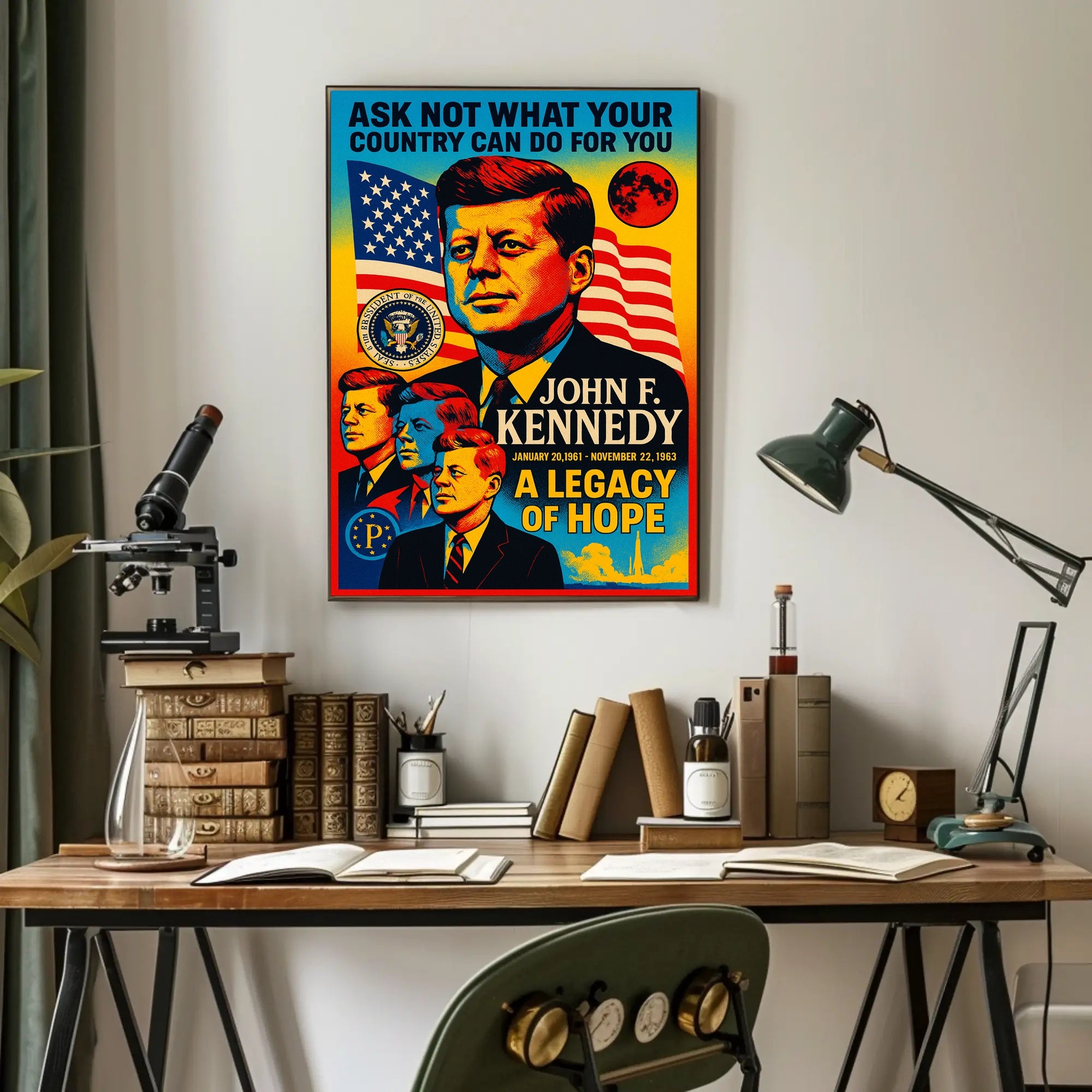 John F. Kennedy A Legacy of Hope Poster PosterGoat
