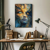 Cosmic Surrealism Abstract Artistic Poster