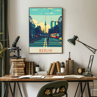 Berlin Skyline Illustration Poster
