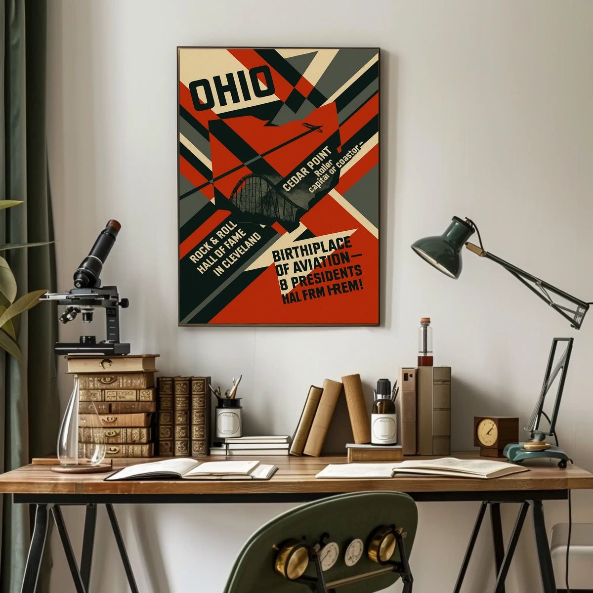 Ohio Birthplace of Aviation and Presidents Poster