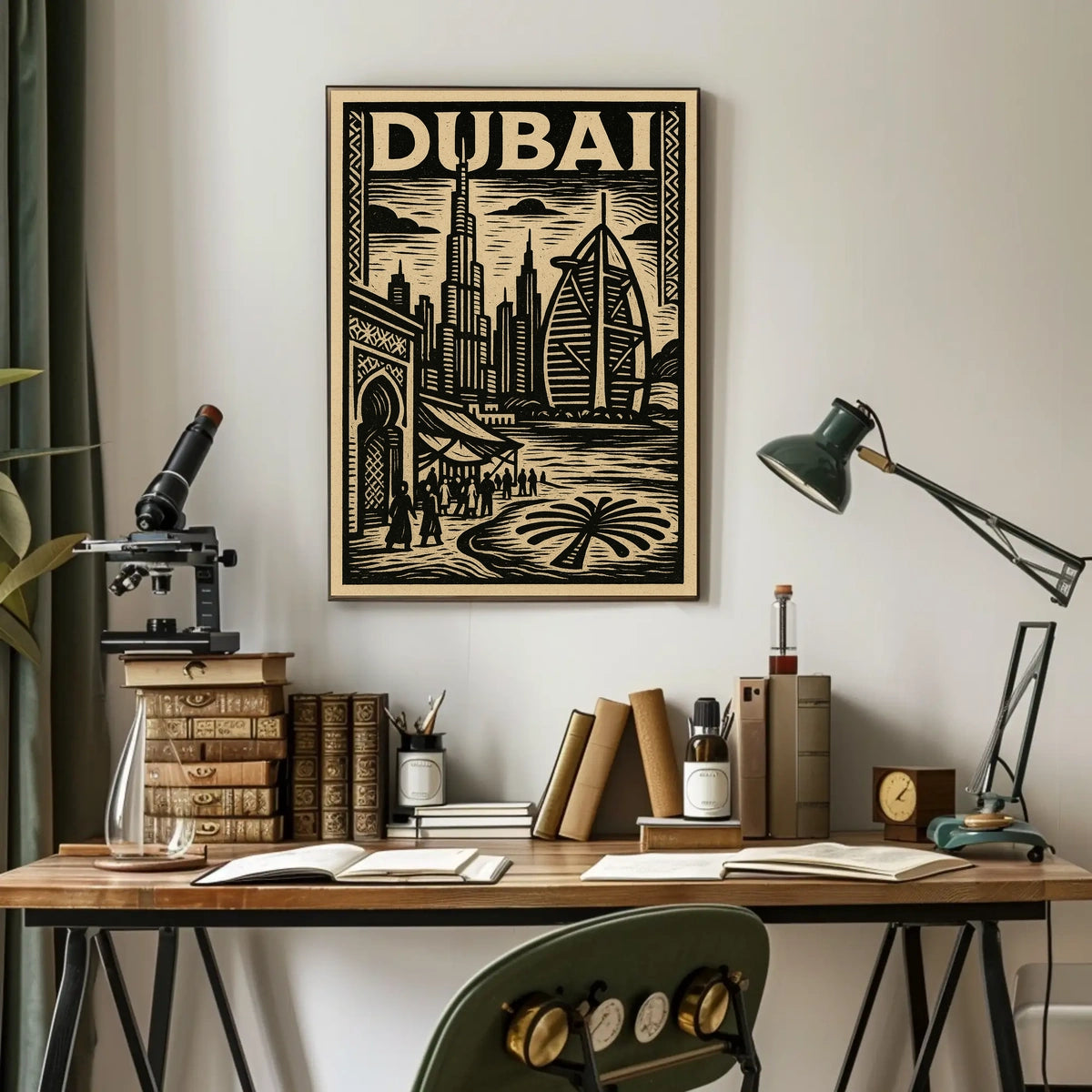 Discover Dubai Poster For Travel Lovers Iconic Skyline