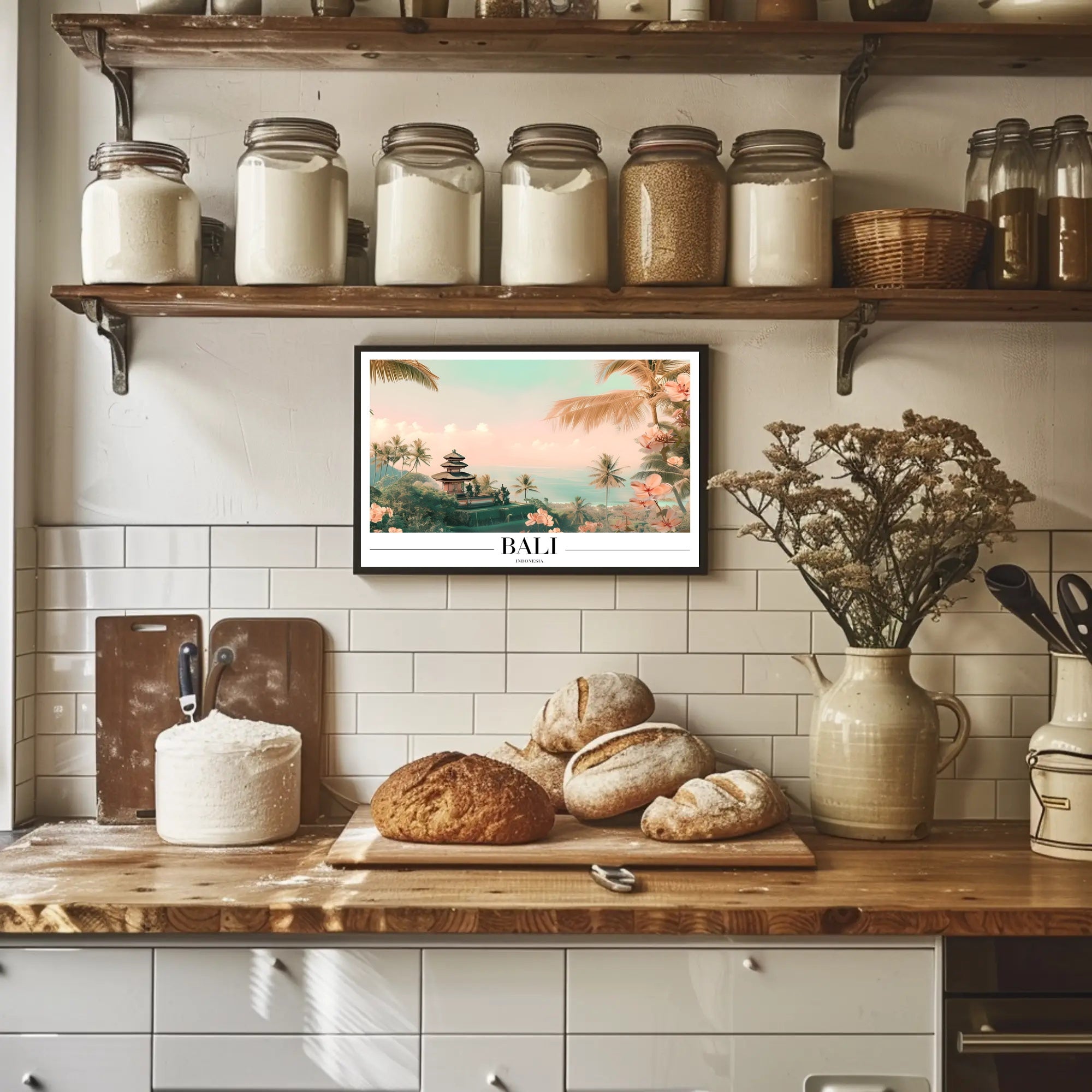 Tropical Tranquility: Balinese Landscape Travel Poster