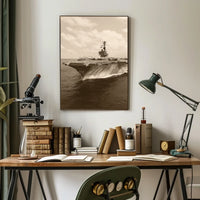 Majestic Aircraft Carrier at Sea Poster