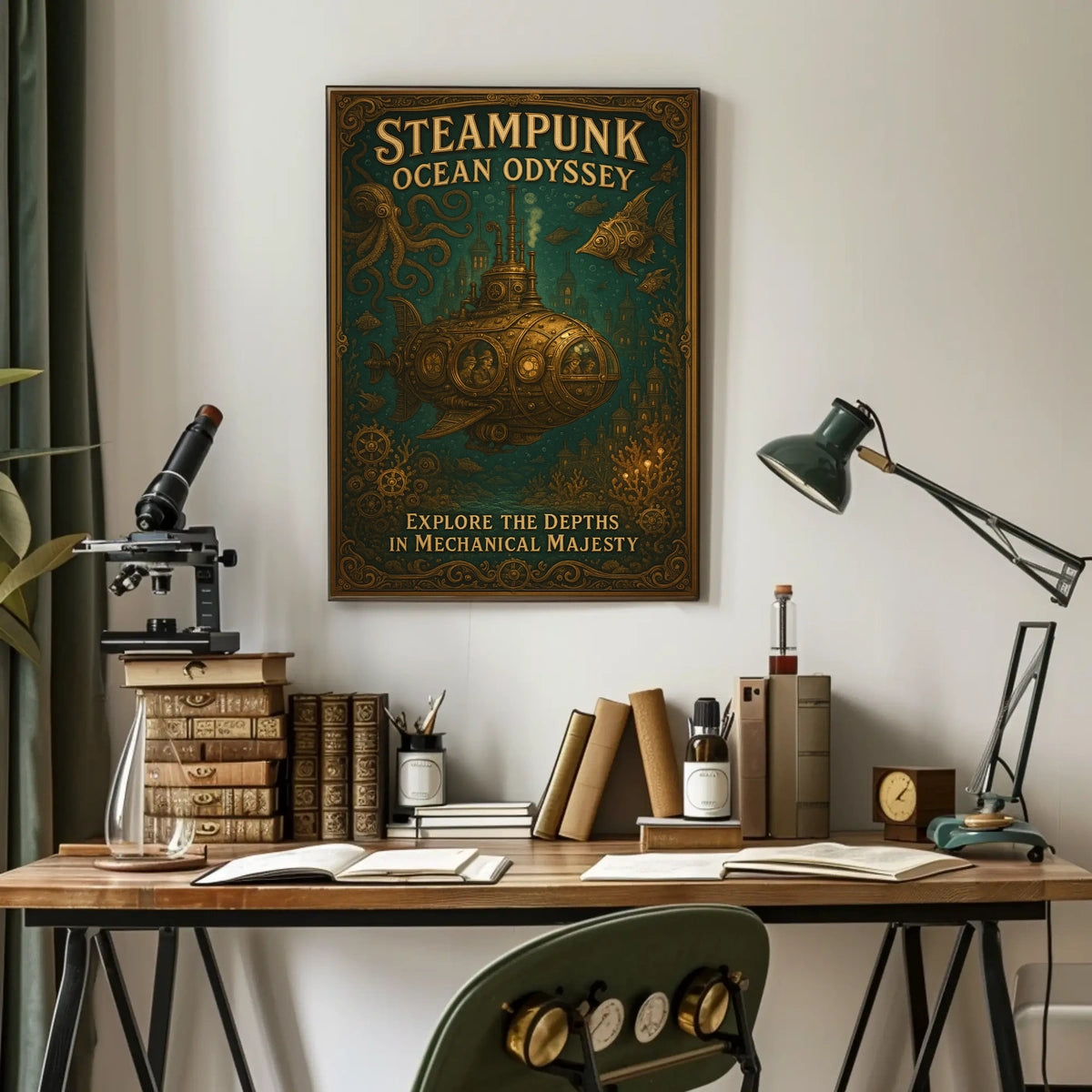 Steampunk Ocean Odyssey Poster