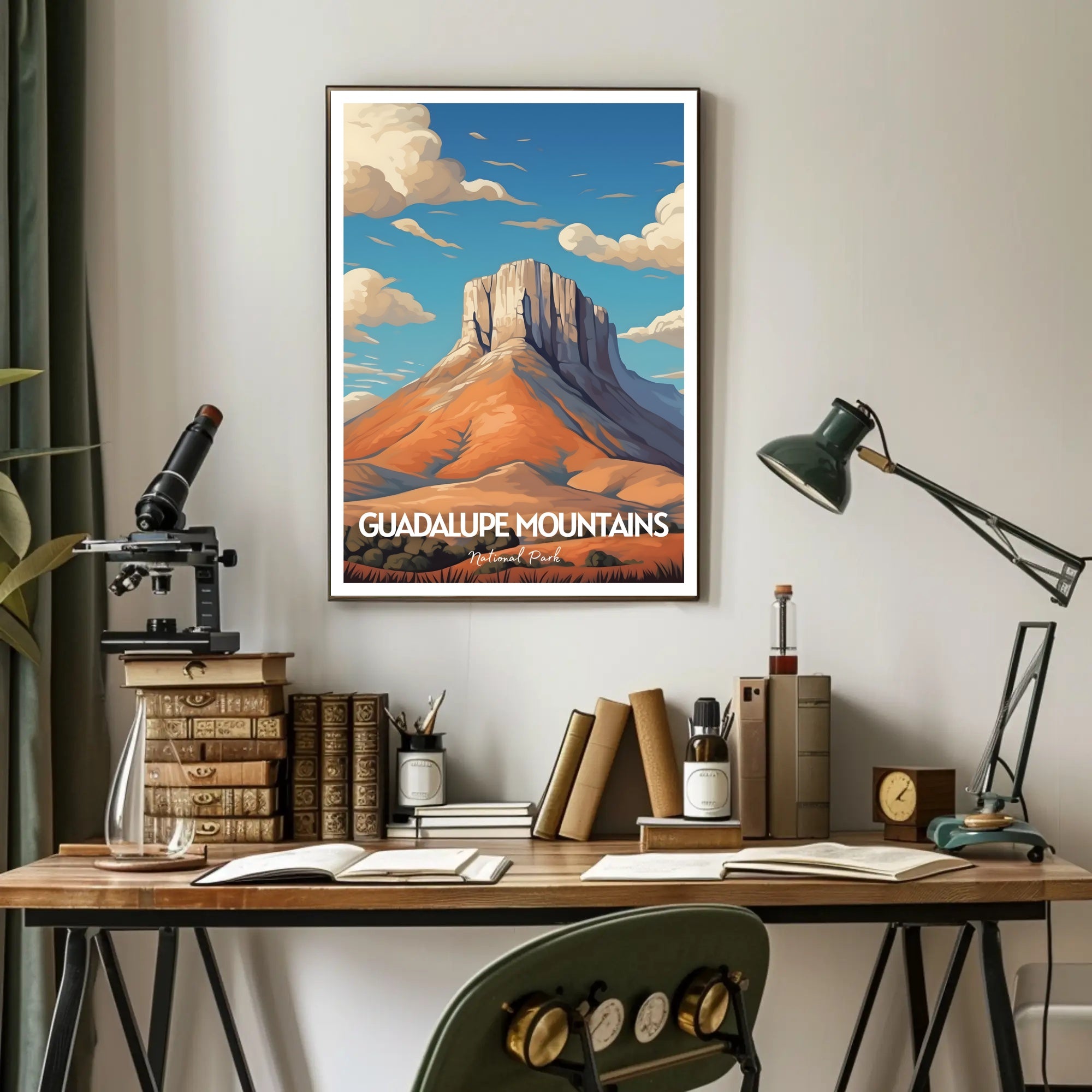 Guadalupe Mountains Poster Scenic National Park Print