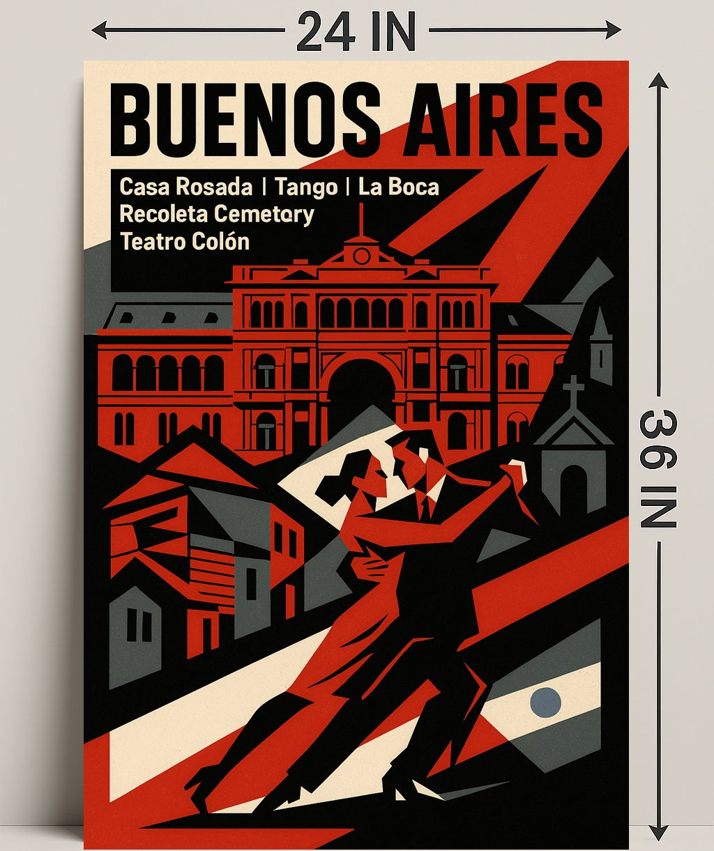 Buenos Aires Highlights Wall Art Print PosterGoat