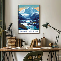 Wrangell–St. Elias Dawn Landscape National Park Poster
