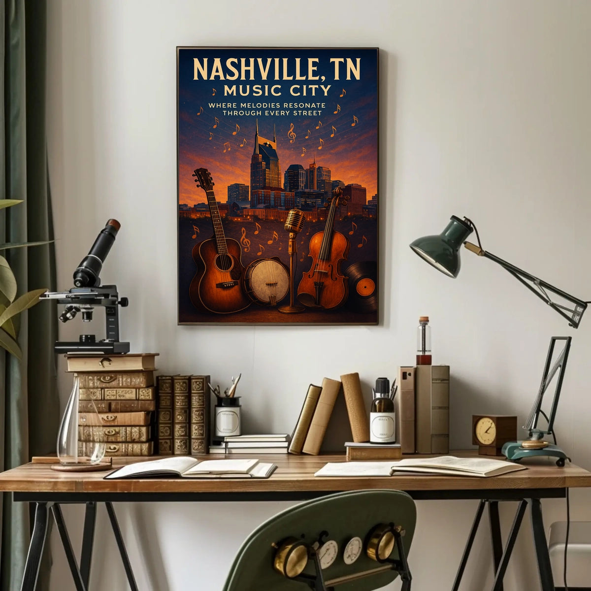Nashville Music City Poster