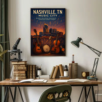 Nashville Music City Poster