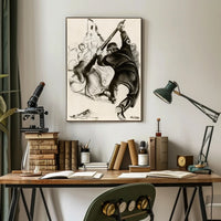 Oppression Depicted in Wartime Illustration Poster PosterGoat