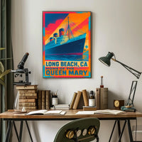 Long Beach, CA Home of the Queen Mary Poster