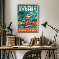 Coastal Christmas Sydney Harbour Yuletide Dream Decor Lovers Wanderlust Iconic Wall Poster