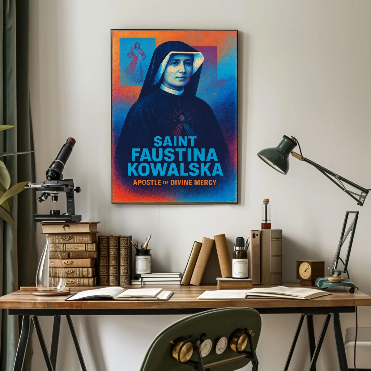 Saint Faustina Kowalska Apostle of Divine Mercy Poster