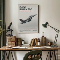 F-16C Block 50D Fighter Jet Poster