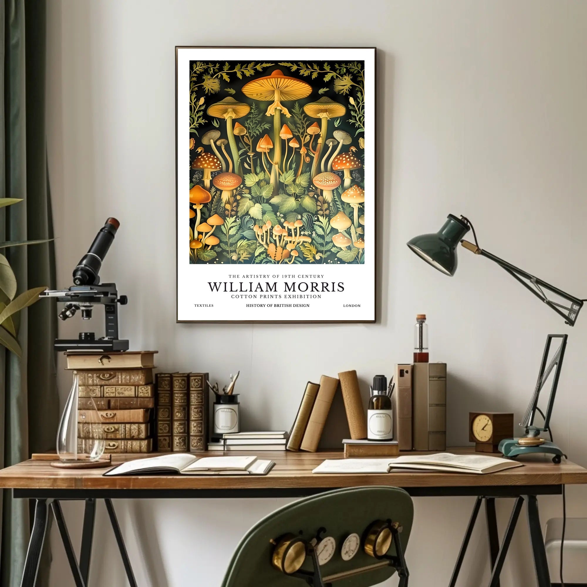William Morris Cotton Prints Exhibition Poster