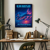 B-58 Hustler Vintage Military Aircraft Art Poster