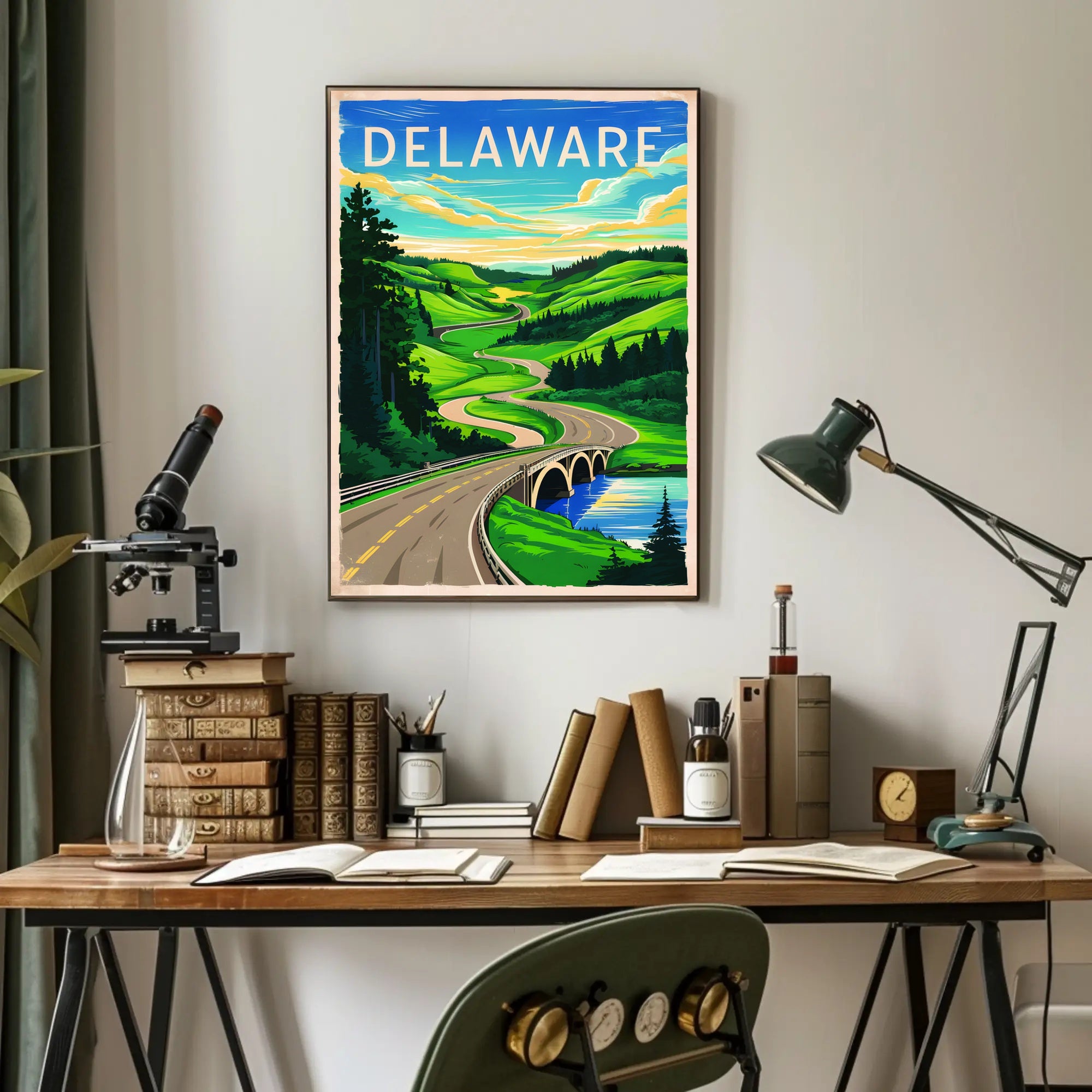 Scenic Delaware Roadway Poster