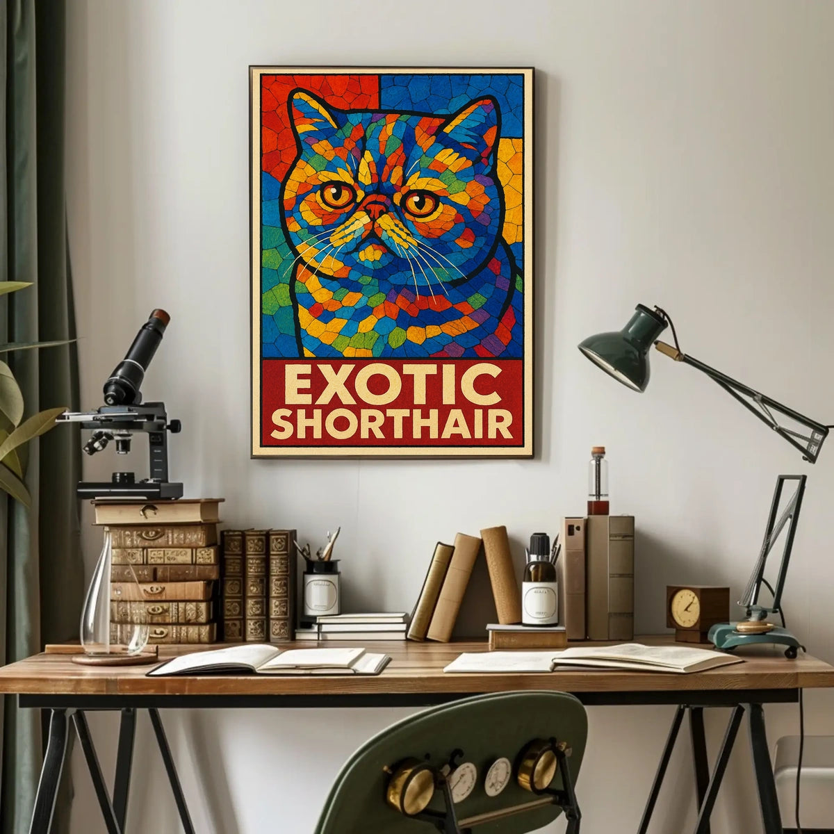 Exotic Shorthair Cat Art Poster