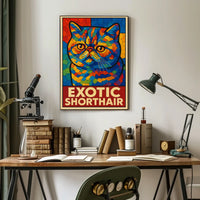 Exotic Shorthair Cat Art Poster