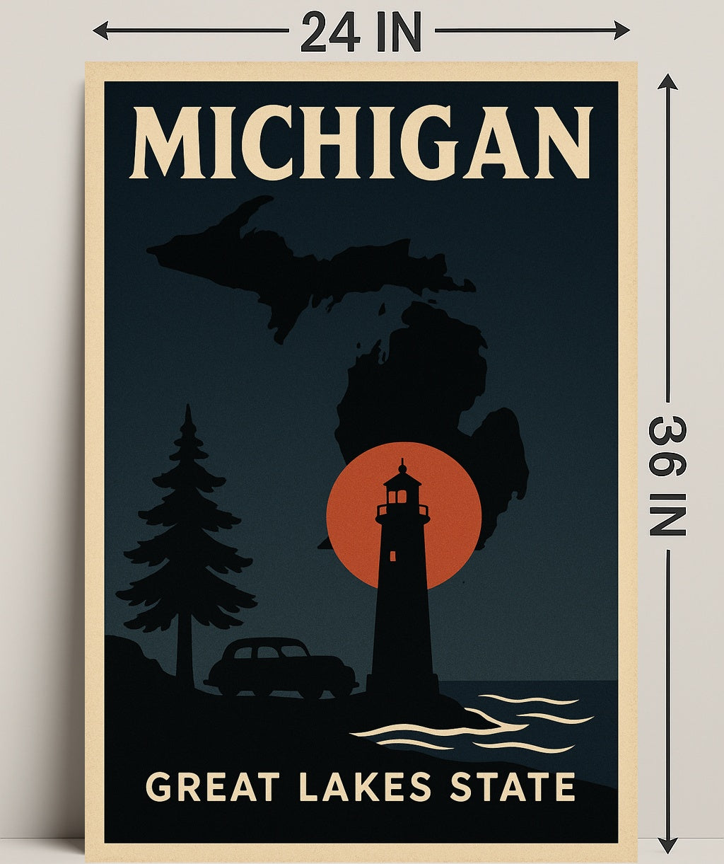 Michigan Great Lakes State Poster PosterGoat
