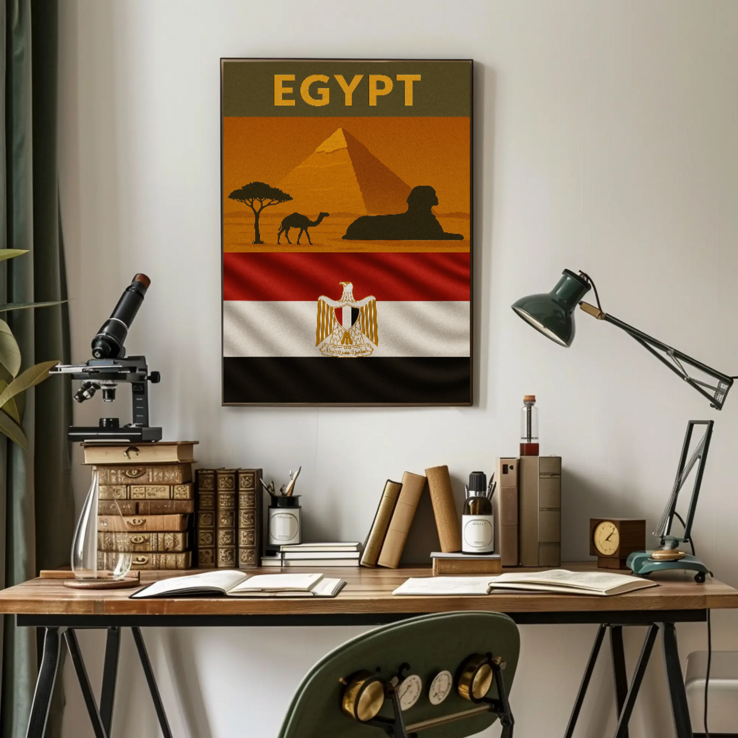 Egyptian Landscapes Vintage Travel Art Print Travel Poster
