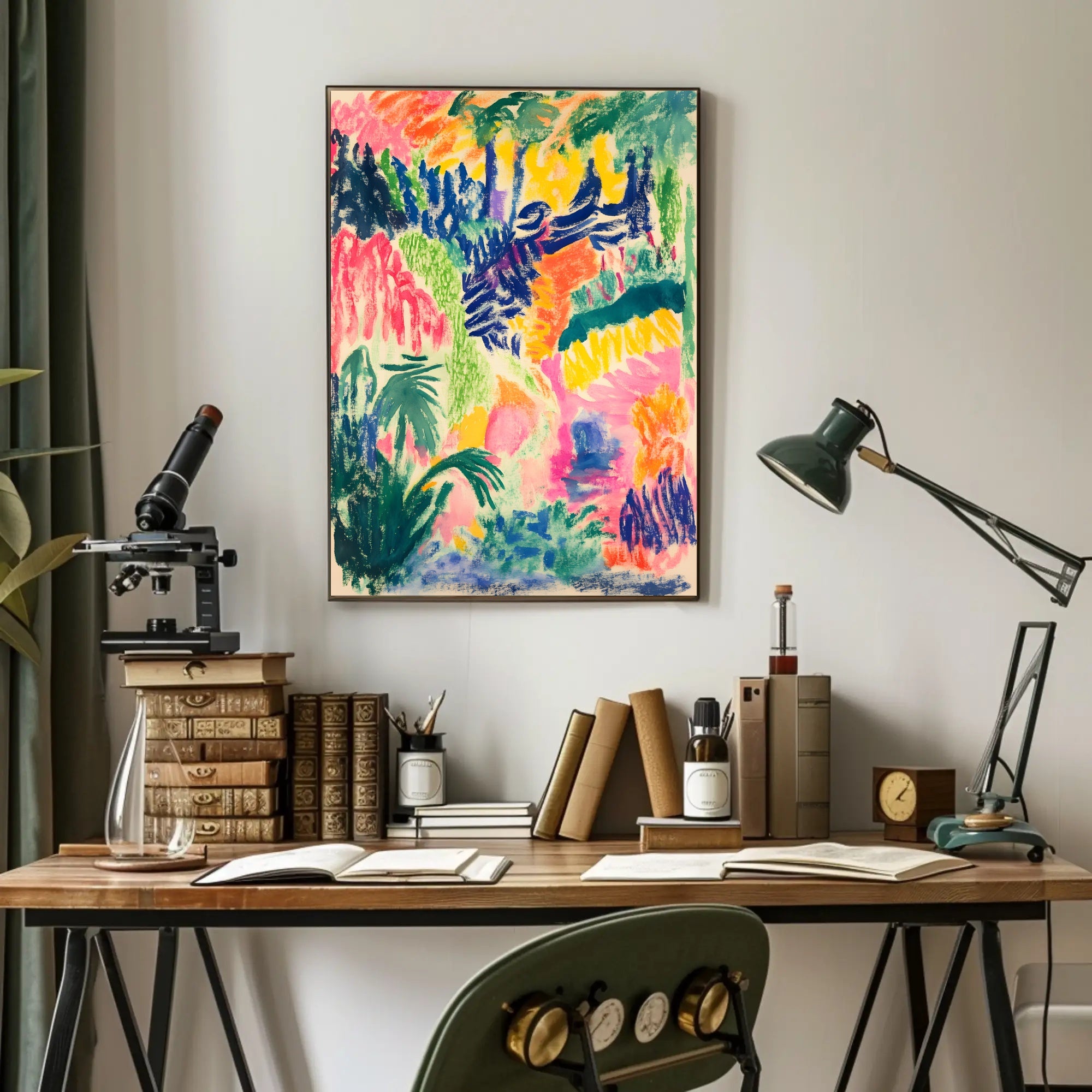 Vibrant Abstract Landscape Print: Abstract, Artistic, or Pop Culture Poster