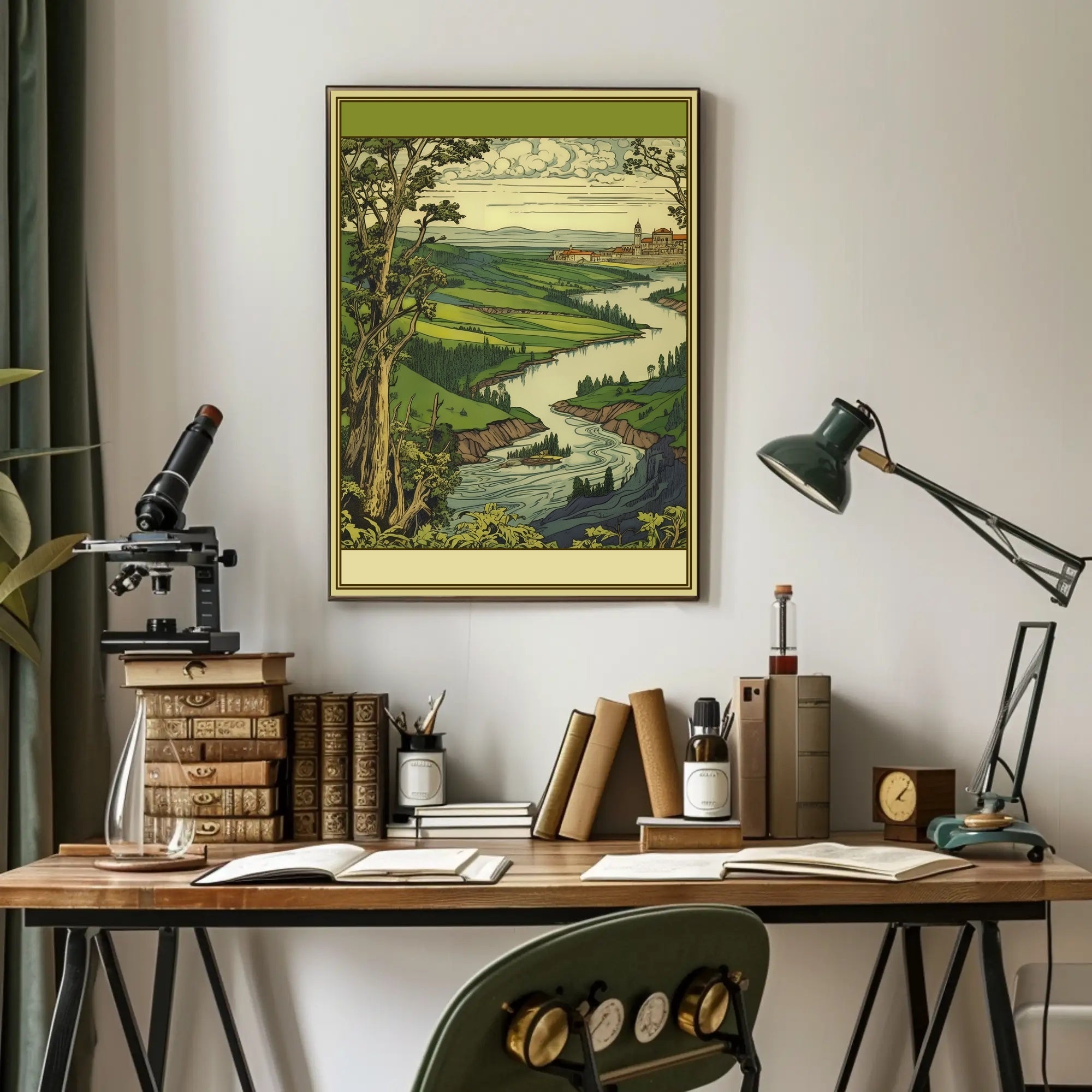 Serene River Valley Poster