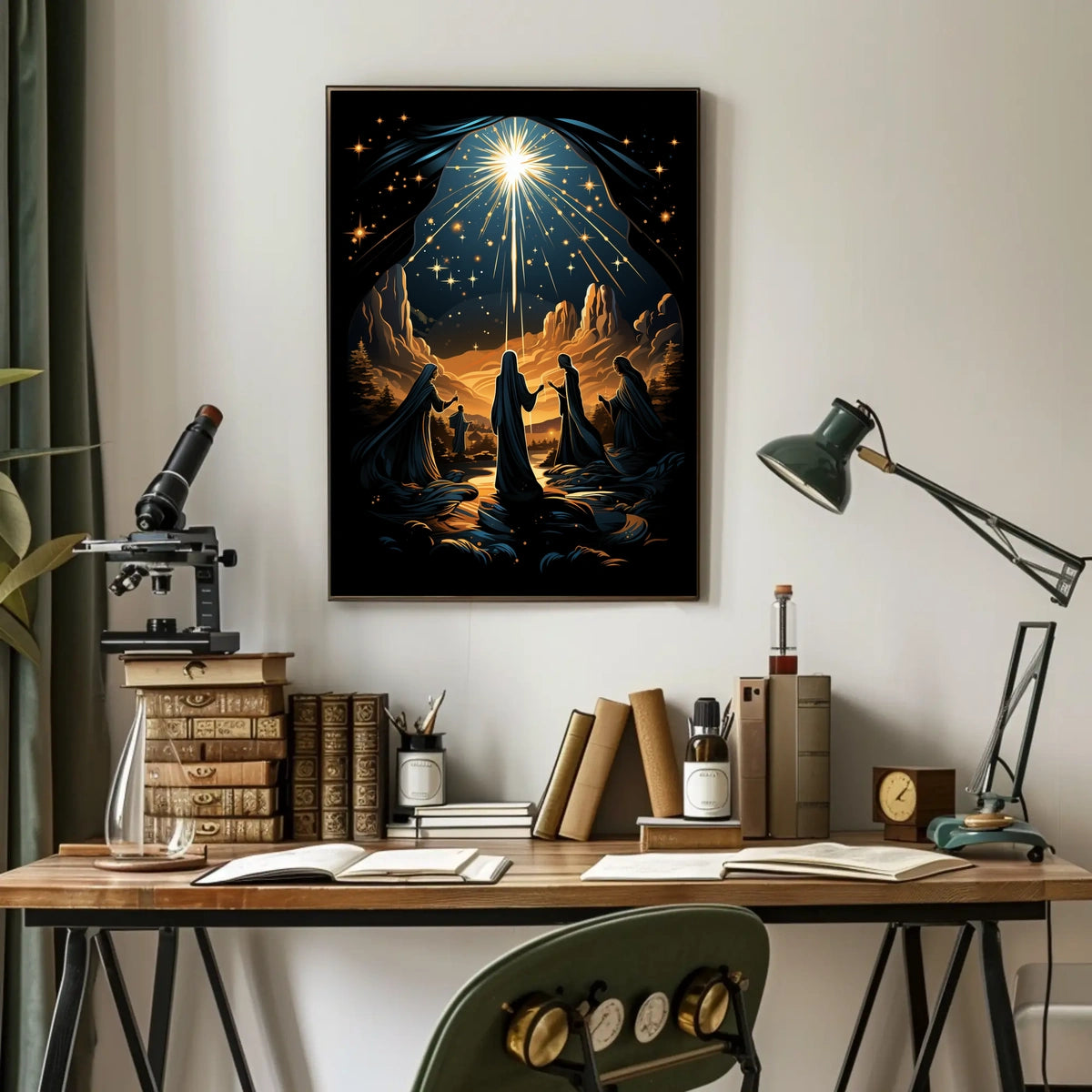 Celestial Gathering Landscape Surrealism Poster