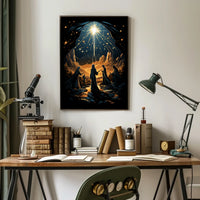 Celestial Gathering Landscape Surrealism Poster