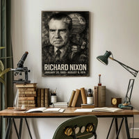 Richard Nixon 37th President of the United States Double Exposure Poster
